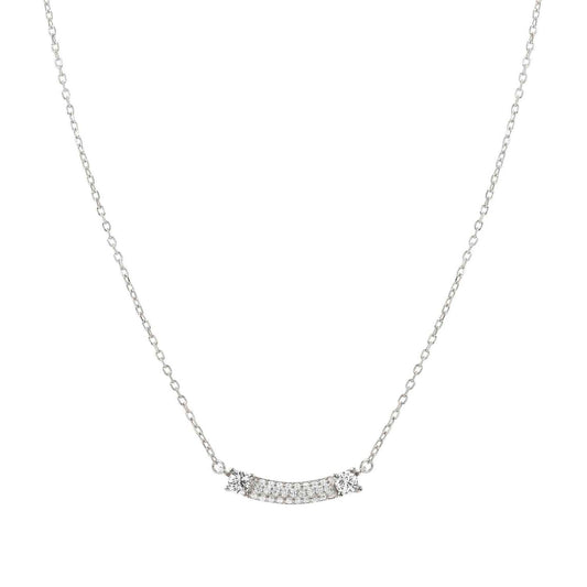 FASHION ERA 18ct YGP Pave Wave Necklace 242209/010