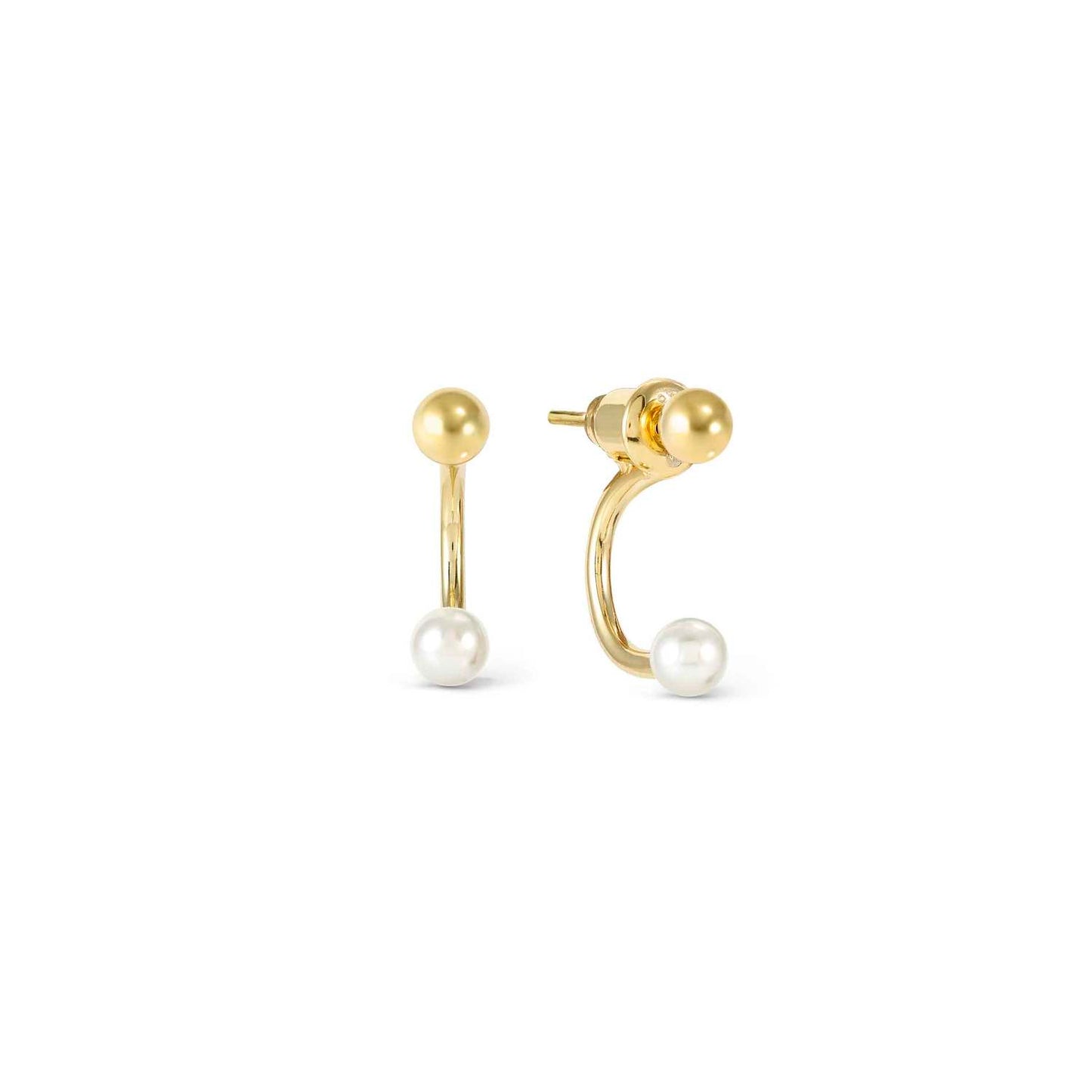 FASHION ERA earrings in 925 silver and white pearl Yellow Gold 242214/012