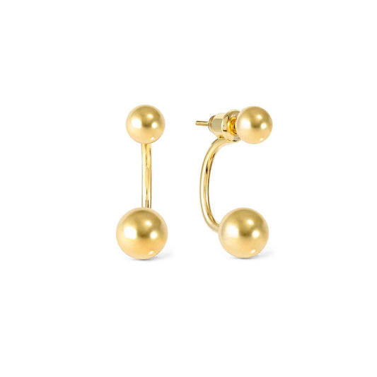 FASHION ERA 18ct YGP Curved Stud Earrings 242215/012