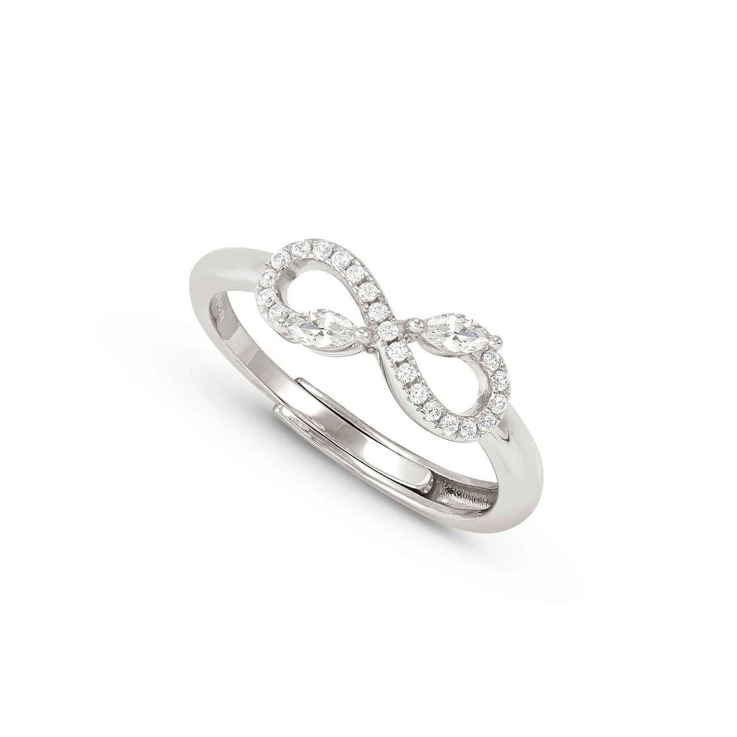 NEW SHINE ME UP Silver Ring with White CZ Infinity 241900/010