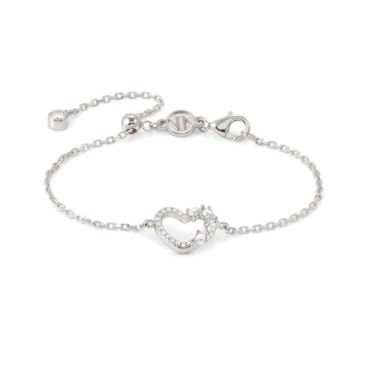 SHINE ME UP White CZ Heart Silver Bracelet 241901/003