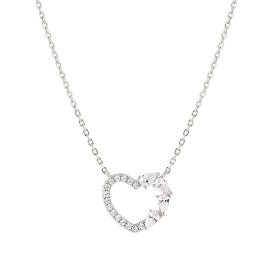 SHINE ME UP White Heart CZ Necklace 241902/003