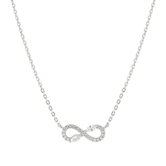 SHINE ME UP White Infinity CZ Silver Necklace 241902/010