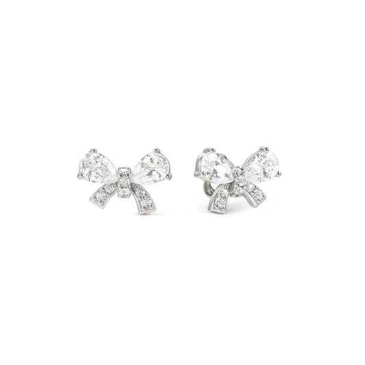 SHINE ME UP earrings in 925 silver and cubic zirconia White Bow