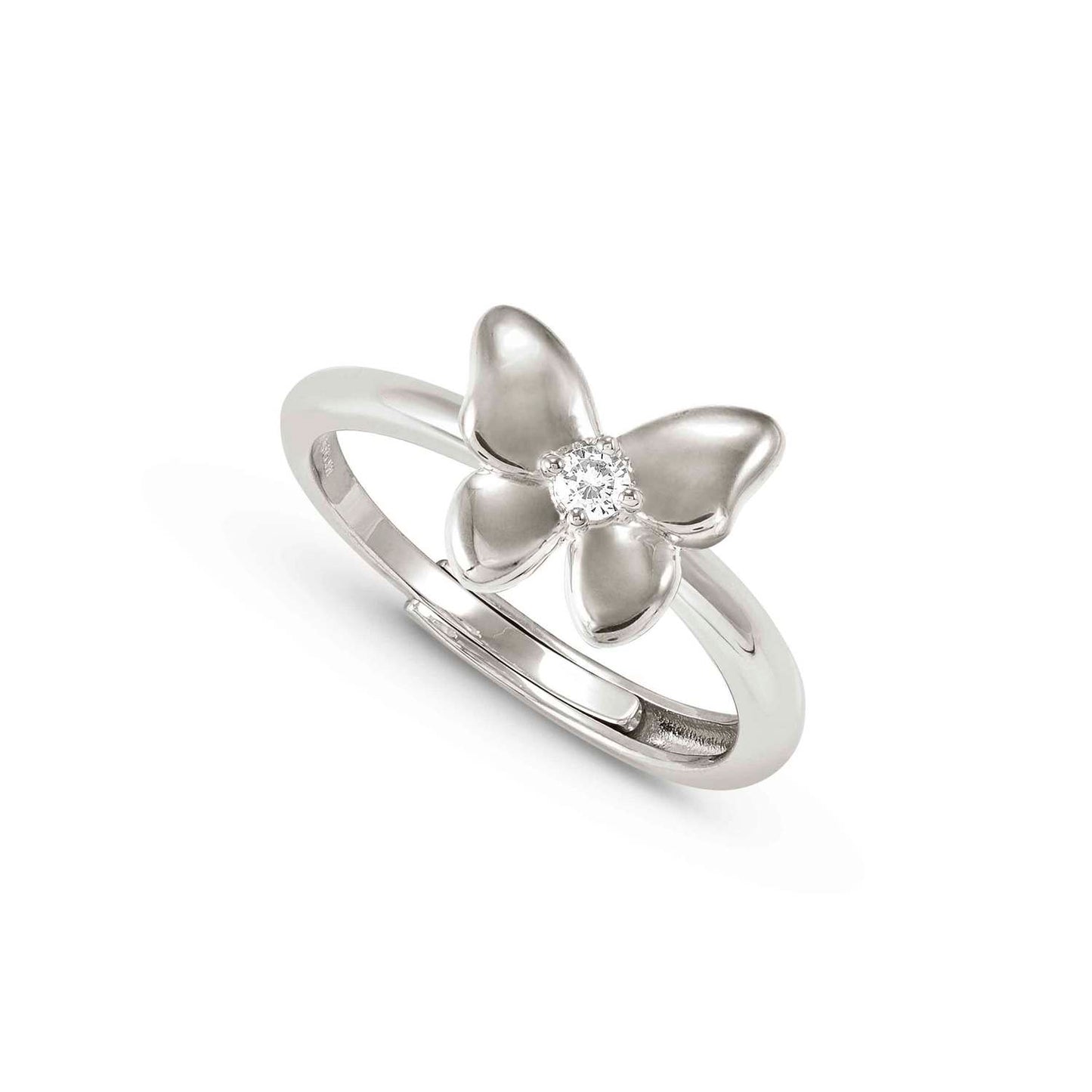 SWEETMADAME Silver Butterfly with CZ Ring 242000/040