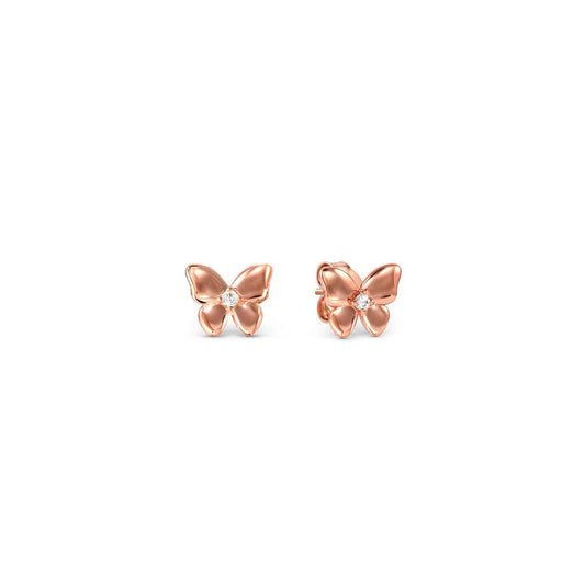 SWEETMADAME 18ct RGP Plated Butterfly CZ Earrings 242012/041