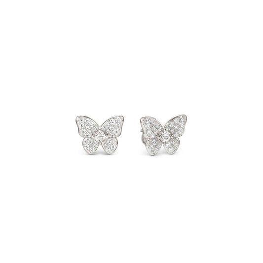 SWEETMADAME Silver Pave CZ Butterfly Earrings 242013/040