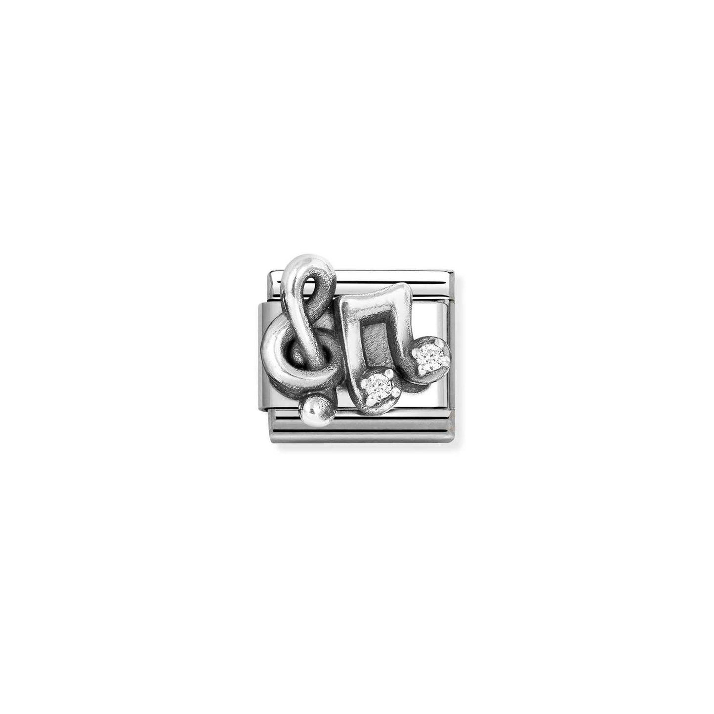 NEW Silver CZ MUSIC NOTES Composable Link 330323/12