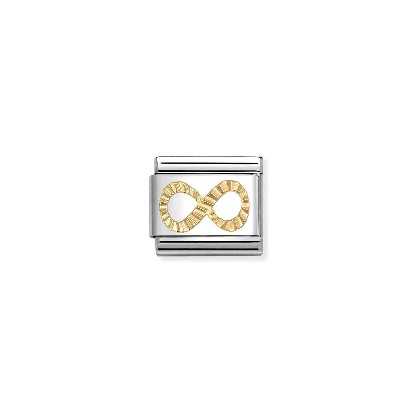 FW25 NEW Etched Infinity Composable Link with 18ct Yellow Gold 030149/66
