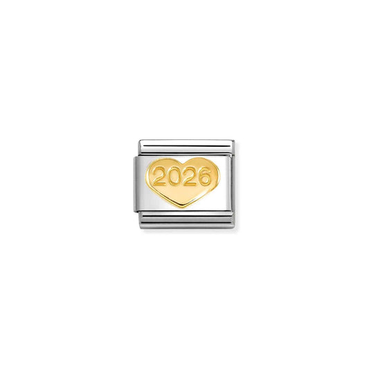 FW25 NEW 2026 Heart Composable Link with 18ct Yellow Gold 030149/68