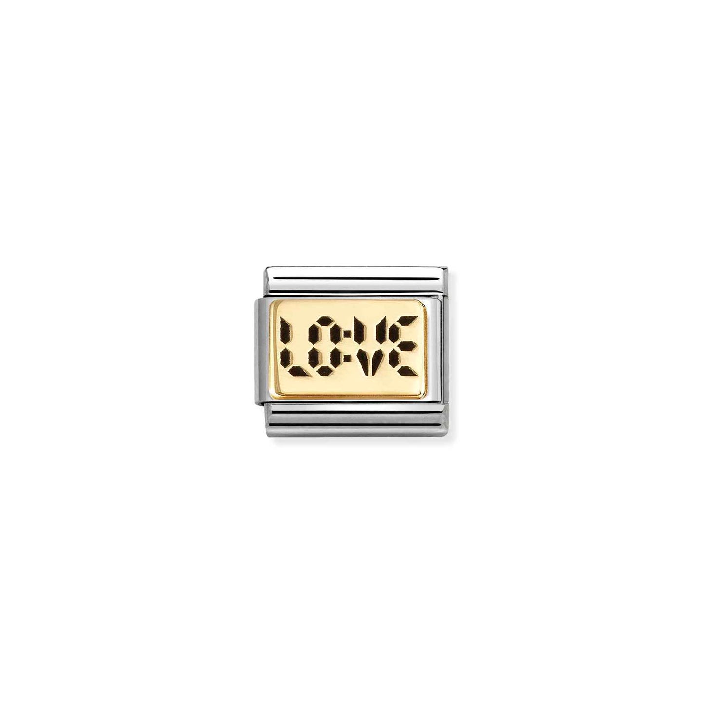 Digital LO:VE Composable Link in 18ct Yellow Gold & Enamel 030166/70