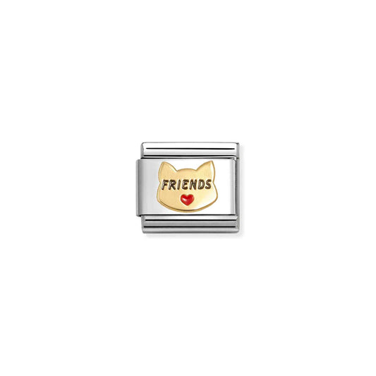 FW25 NEW Cat Friends Composable Link with 18ct Yellow Gold & Enamel 030285/68