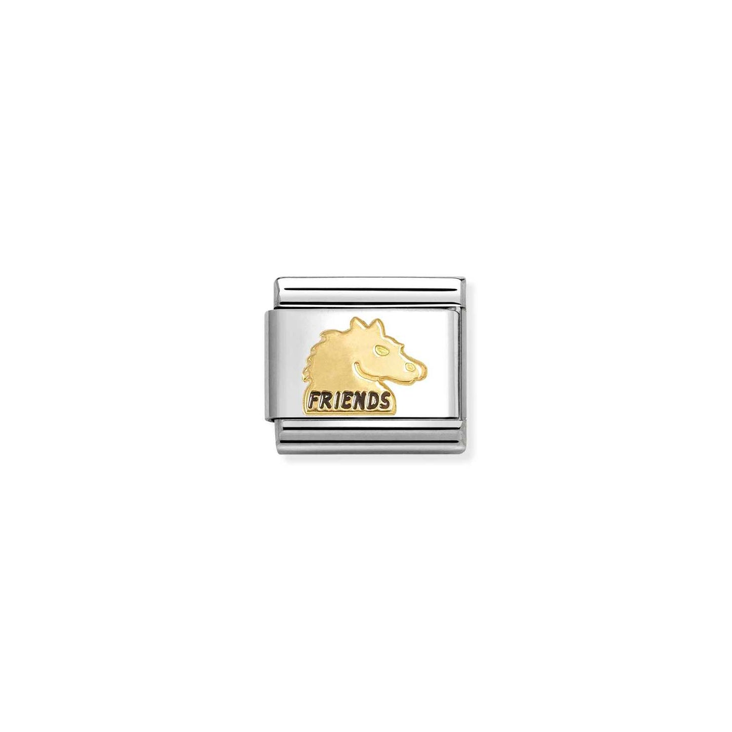 FW25 NEW Horse Friends Composable Link with 18ct Yellow Gold & Enamel 030285/71