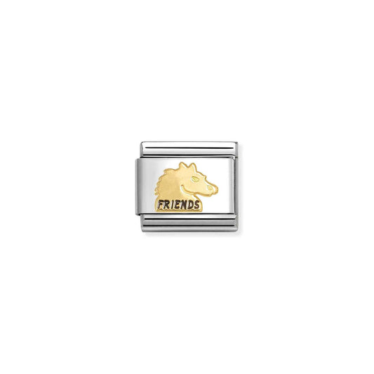 FW25 NEW Horse Friends Composable Link with 18ct Yellow Gold & Enamel 030285/71