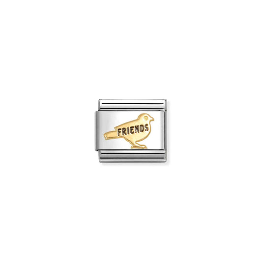 FW25 NEW Bird Friends Composable Link with 18ct Yellow Gold & Enamel 030285/72