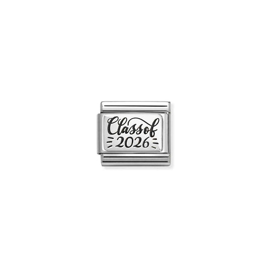 Class of 2026 Composable Link with Sterling Silver & Enamel 330109/65