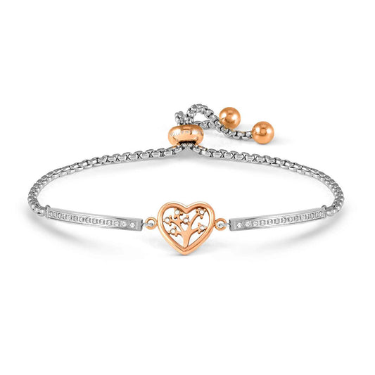 Tree of Life Heart Rose PVD CZ Refined Milleluci Bracelet 028020/017