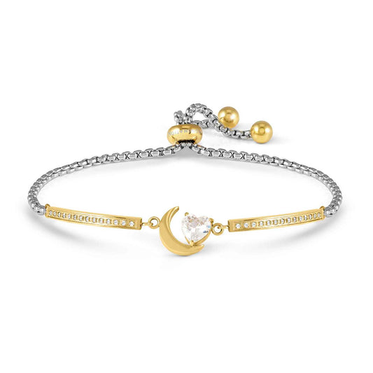 Moon & Heart CZ Yellow PVD Refined Milleluci Bracelet 028021/038