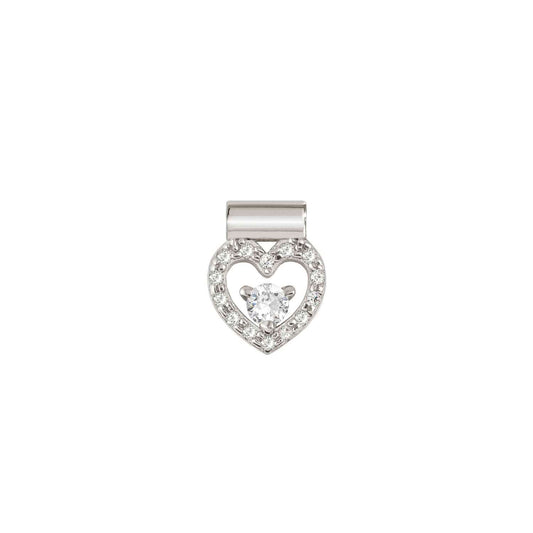 SeiMia White CZ Heart & White CZ Charm 148870/001