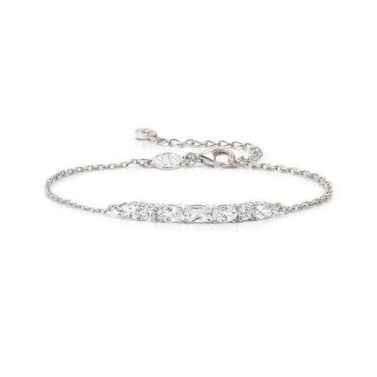 Silver White CZ Colour Wave Aurora Bracelet 149852/031