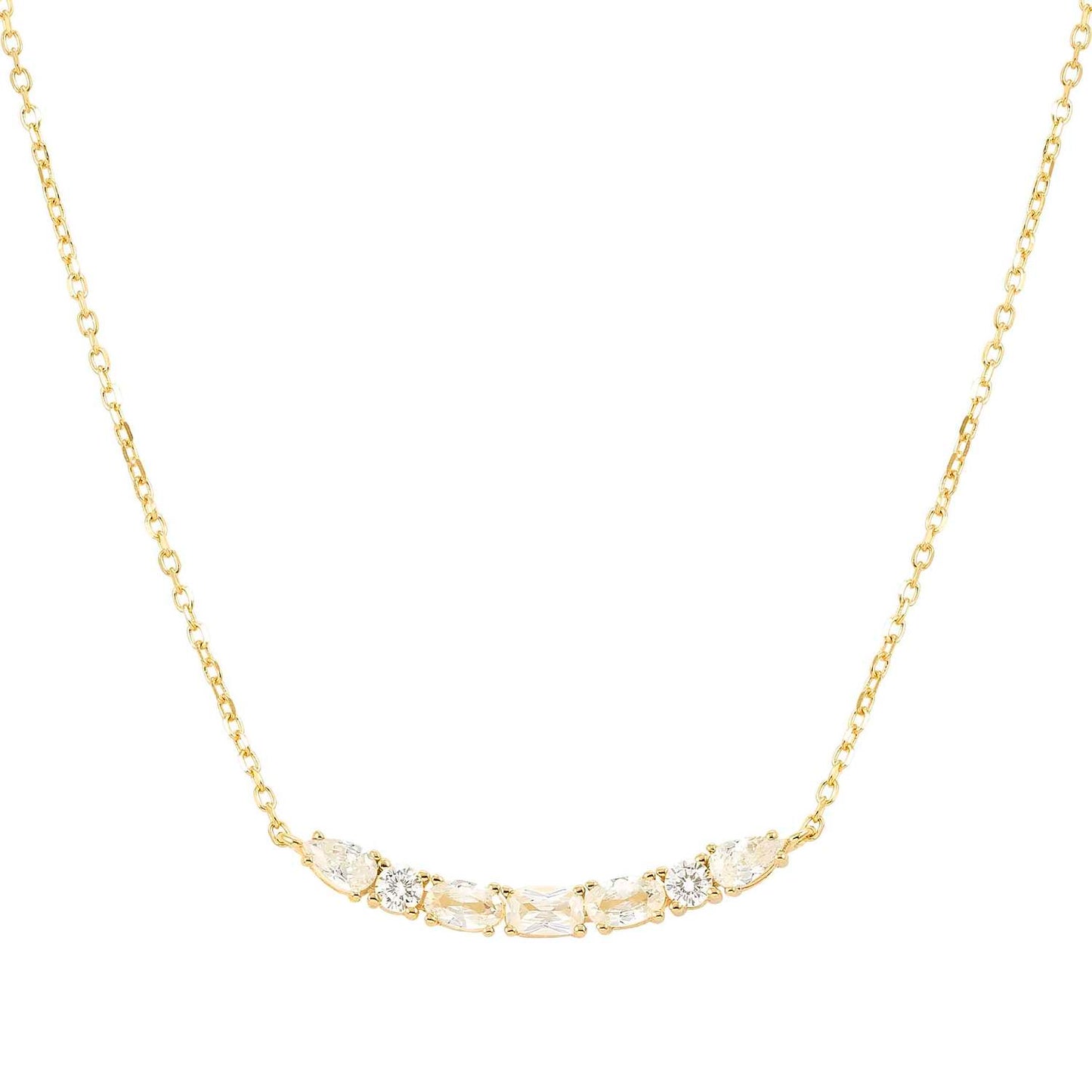 Silver YGP White CZ Colour Wave Aurora Necklace 149857/020