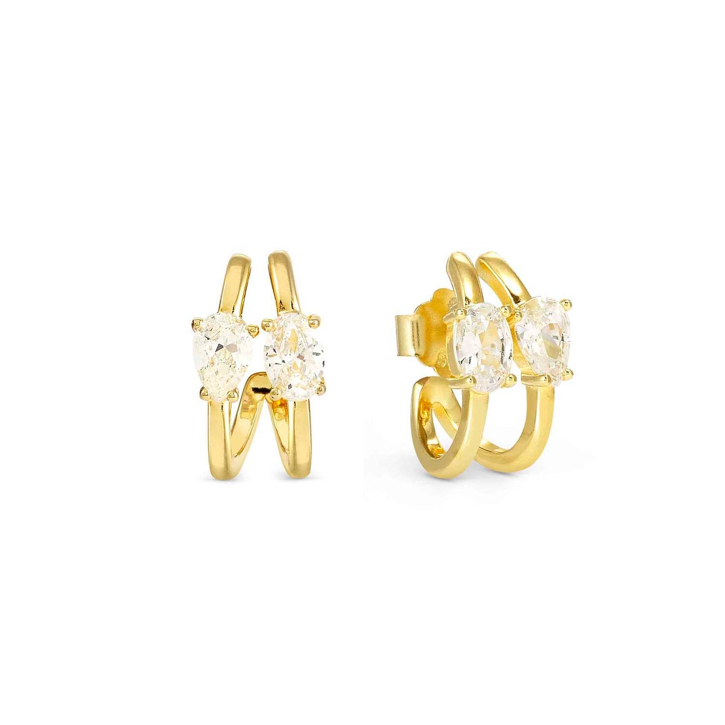 Silver YGP White CZ Hoop Earrings 149859/020