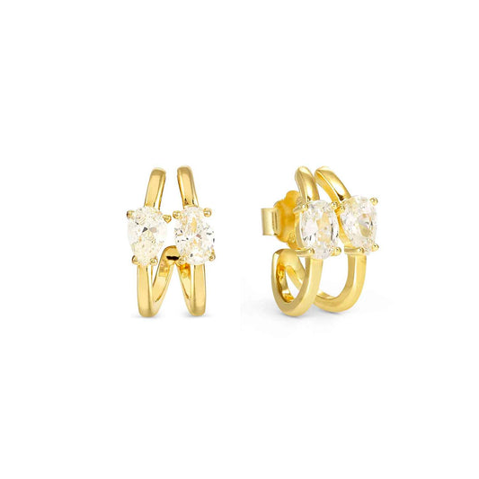 Silver YGP White CZ Hoop Earrings 149859/020