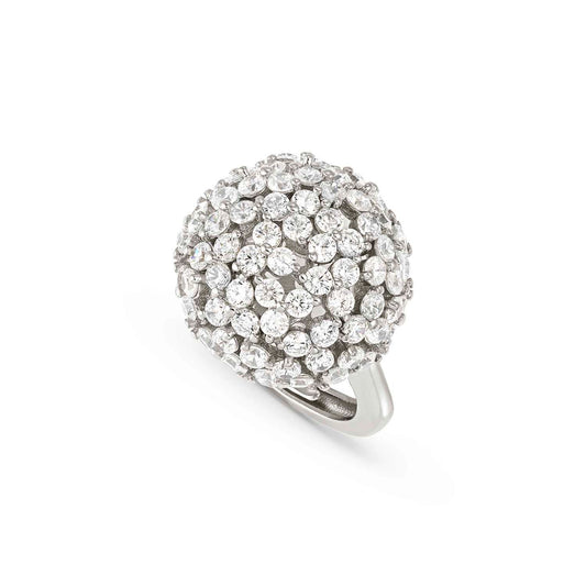 Sterling Silver Domed CZ Life Bouquet Ring 242502/010