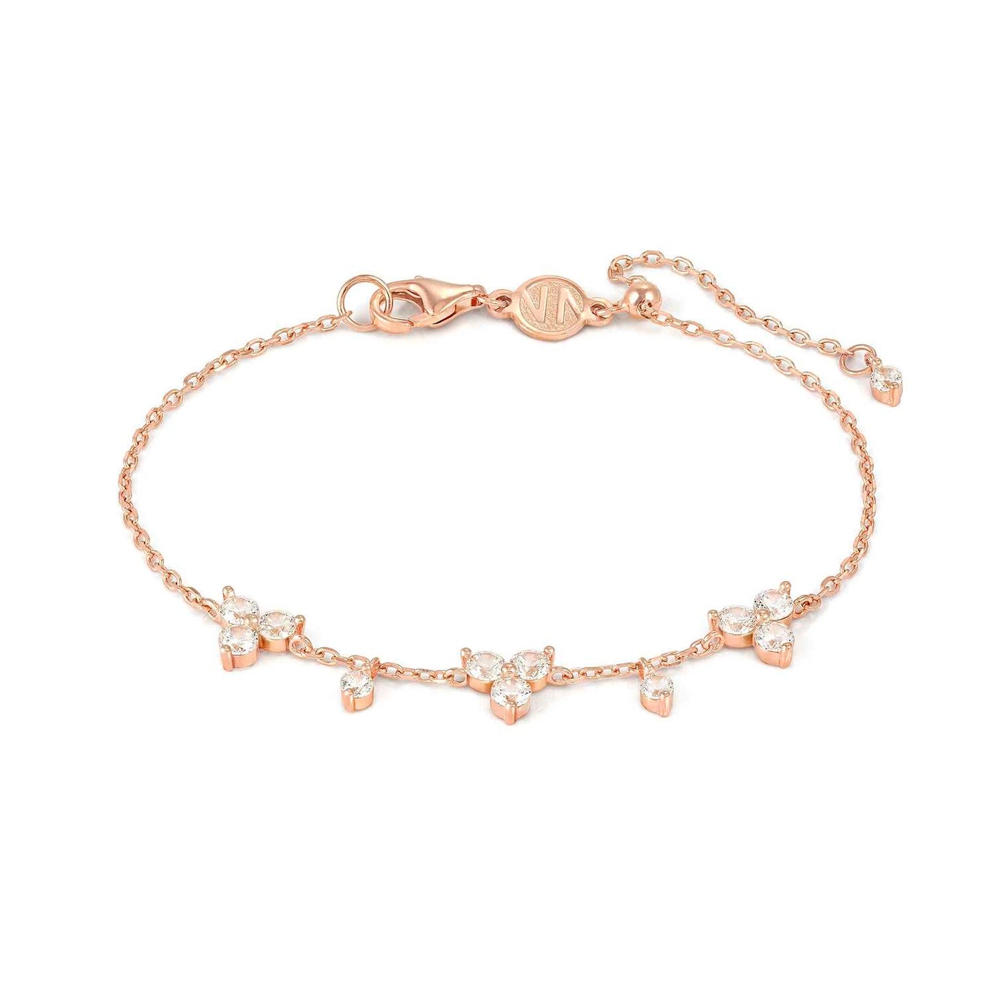 Silver RGP CZ Life Bouquet Bracelet 242504/011