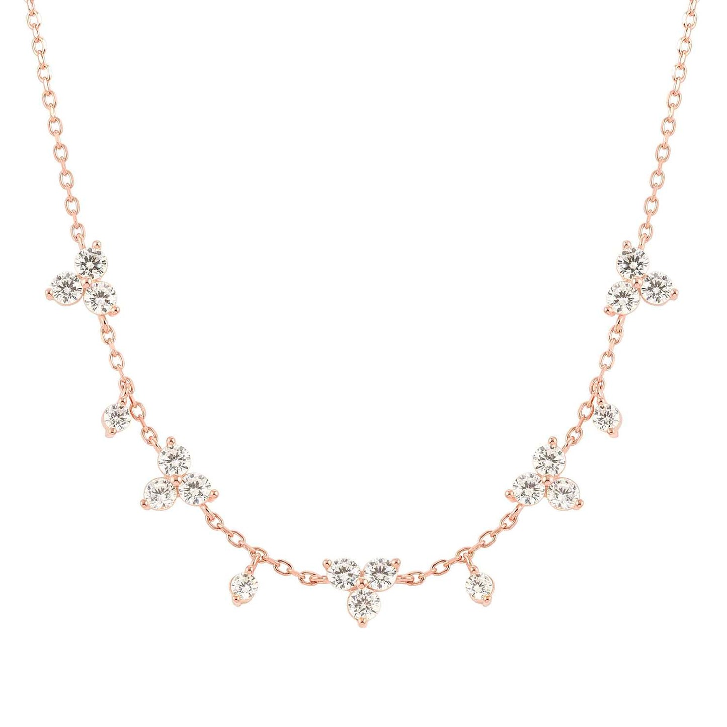 Silver RGP CZ Life Bouquet Necklace 242507/011