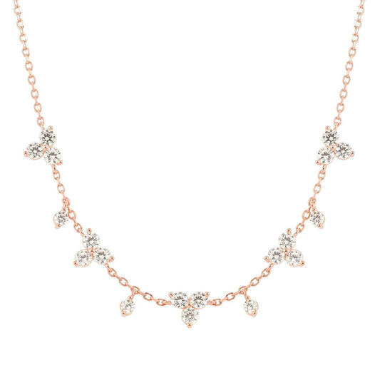 Silver RGP CZ Life Bouquet Necklace 242507/011