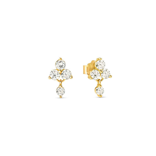 Silver YGP CZ Life Bouquet Stud Earrings 242510/012