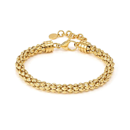 Popcorn Chain Yellow PVD Steel Ecclettica Bracelet 134301/012