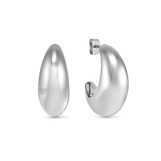 Medium Moon Steel Hoop Ecclettica Earrings 134315/001