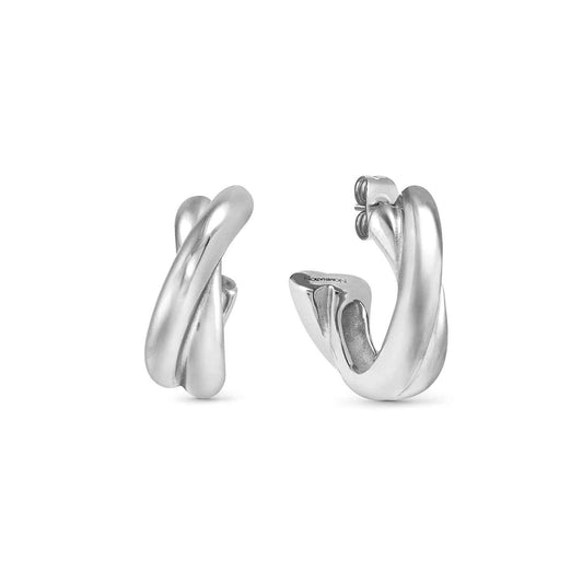 Twisted Steel Hoop Ecclettica Earrings 134316/001