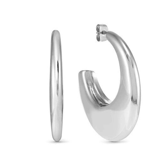 Medium Drop Steel Hoop Ecclettica Earrings 134319/001