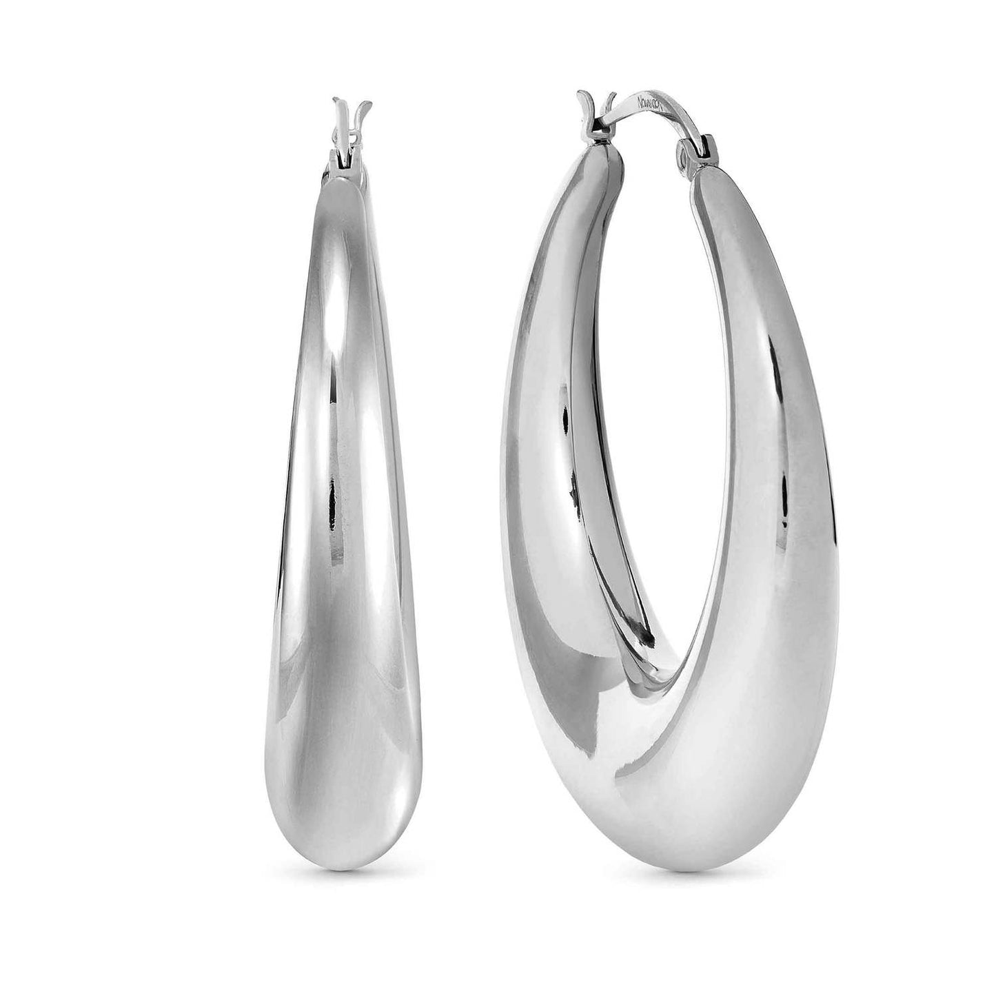 Large Drop Steel Hoop Ecclettica Earrings 134320/001