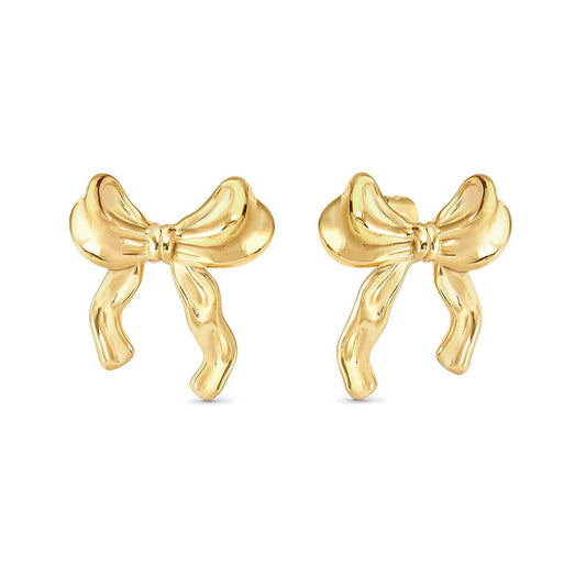 Bow Yellow PVD Steel Ecclettica Stud Earrings 134321/012