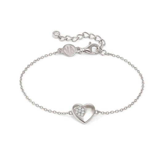 Heart Silver & CZ Petit Sparkle Bracelet 242300/004