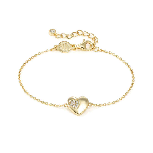 Heart Silver YGP & CZ Petit Sparkle Bracelet 242300/006