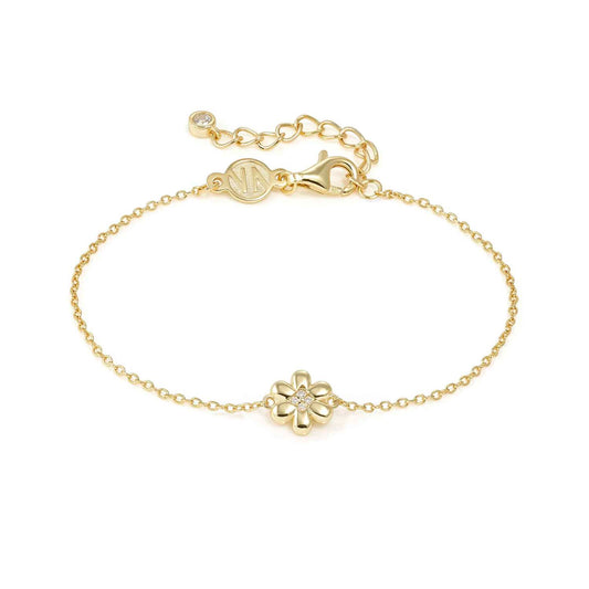 Flower Silver YGP & CZ Petit Sparkle Bracelet 242300/012