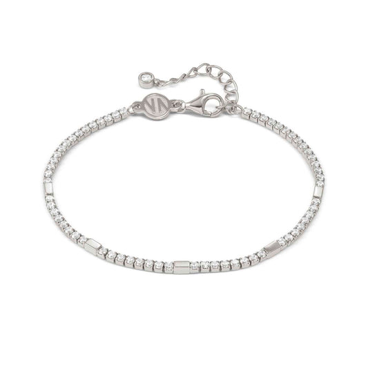 Silver & CZ Petit Sparkle Tennis Bracelet 242301/010
