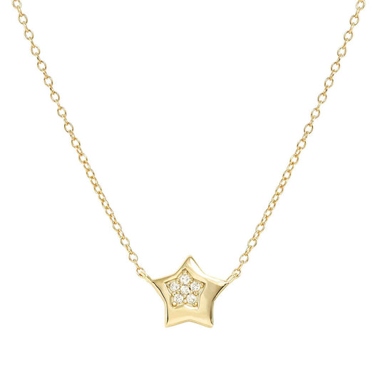 Star Silver YGP & CZ Petit Sparkle Necklace 242303/009