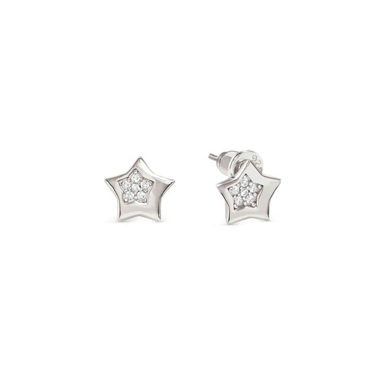 Silver Star CZ Stud Earrings 242304/007