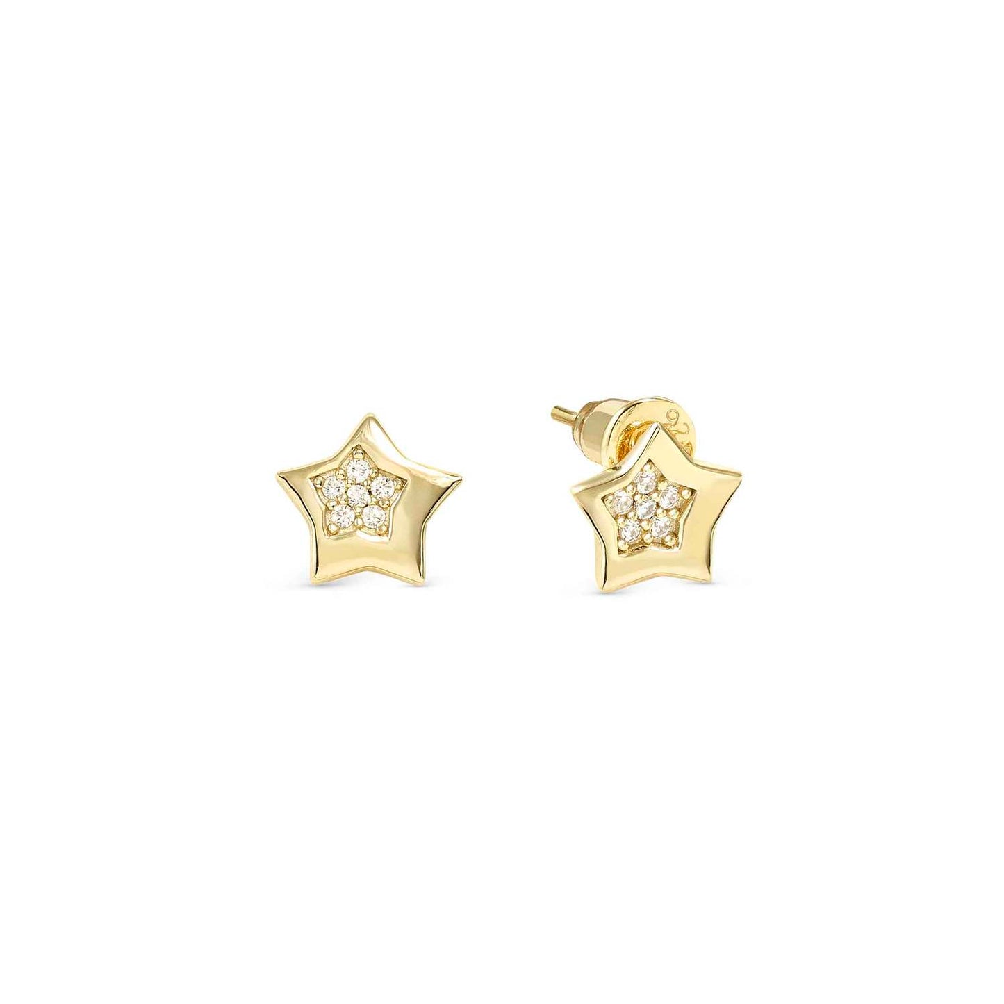 Silver YGP Star CZ Stud Earrings 242304/009