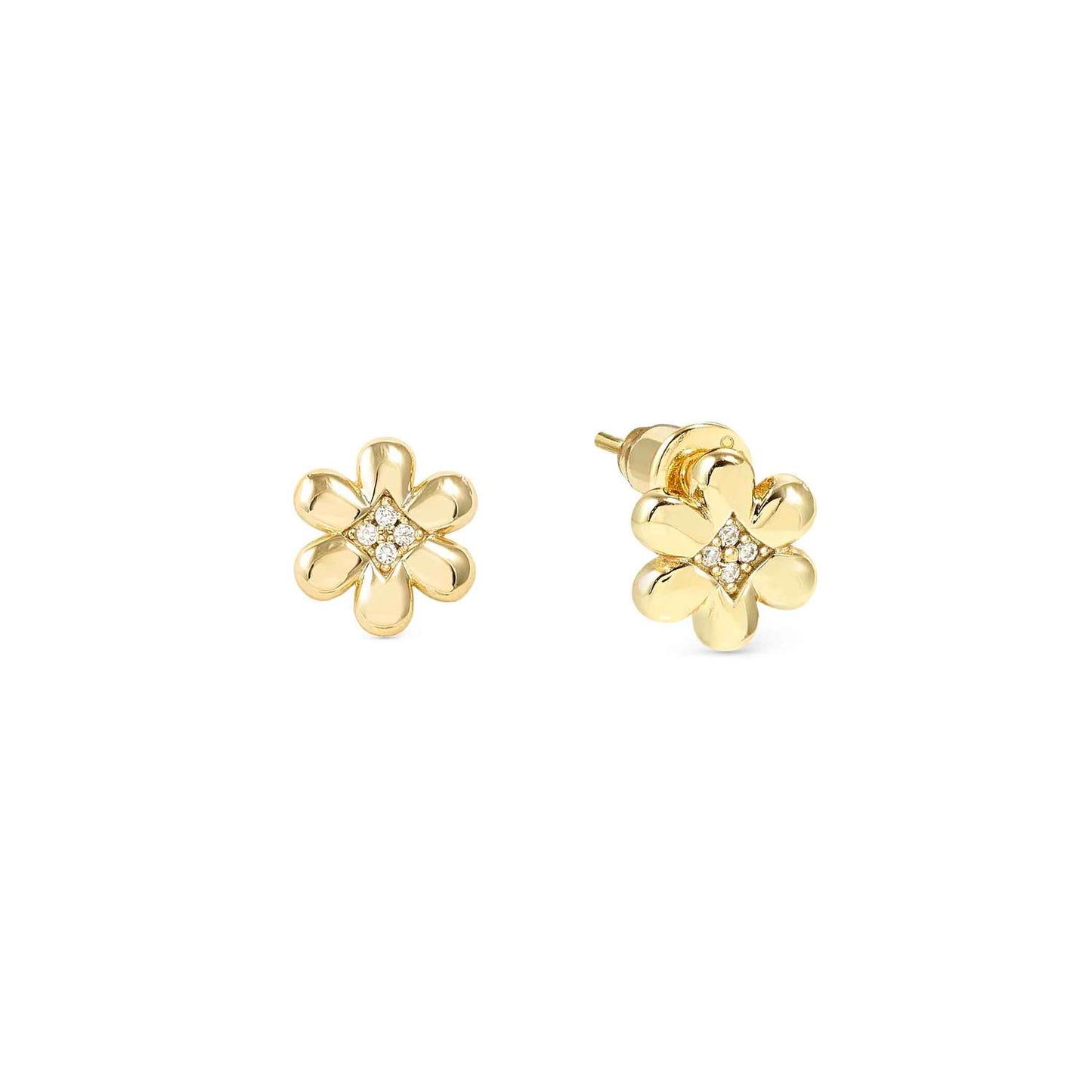 Silver YGP Flower CZ Stud Earrings 242304/012