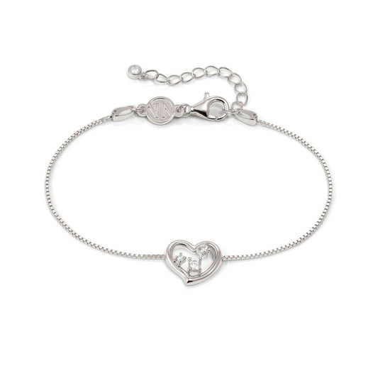 Dreams Beats Silver CZ Heart Bracelet FW25 NEW 242601/004