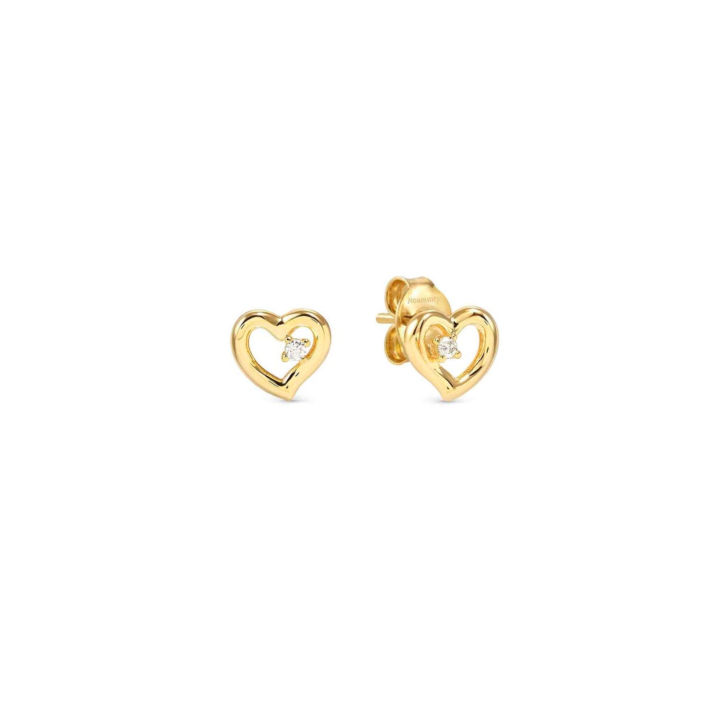 Dreams Beats Silver YGP CZ Heart Stud Earrings FW25 NEW 242603/006