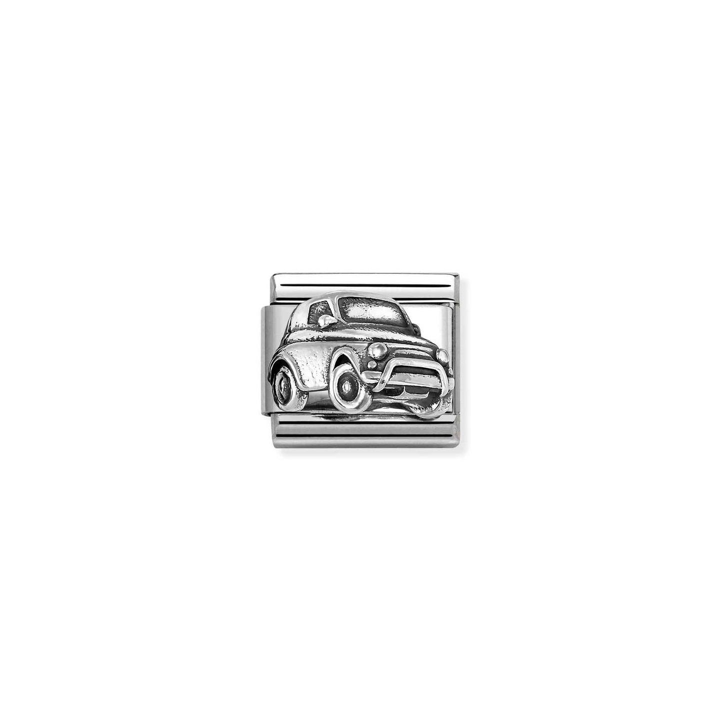 330114/02 Car Oxidised Sterling Silver Link SS26