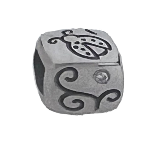 CUBIAMO Silver CZ Ladybug Cube 161201/004